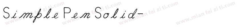 Simple Pen Solid字体转换